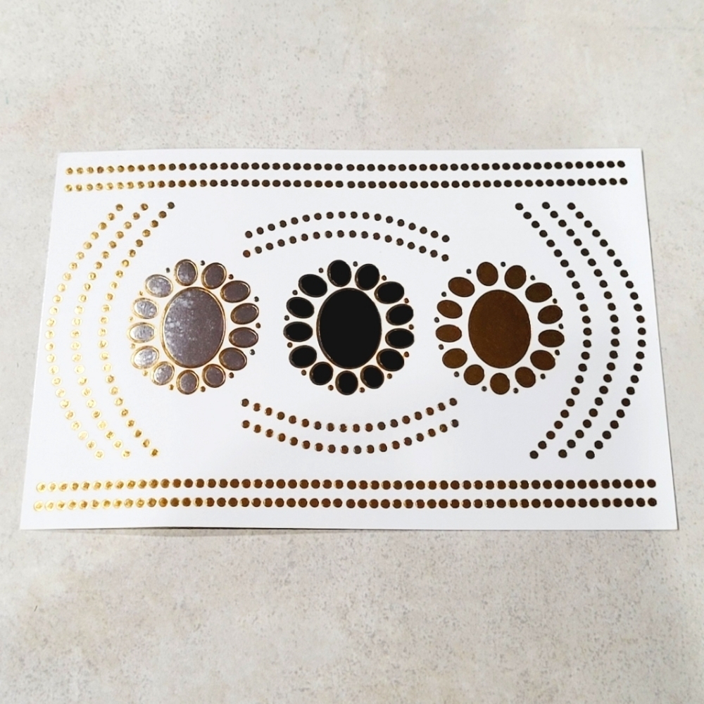 Flash Tattoo Metallic 1 sheet Temporary Tattoos